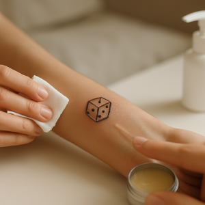 dice-tattoo: Pflege, Nachsorge und Heilungsphasen beim Tattoo