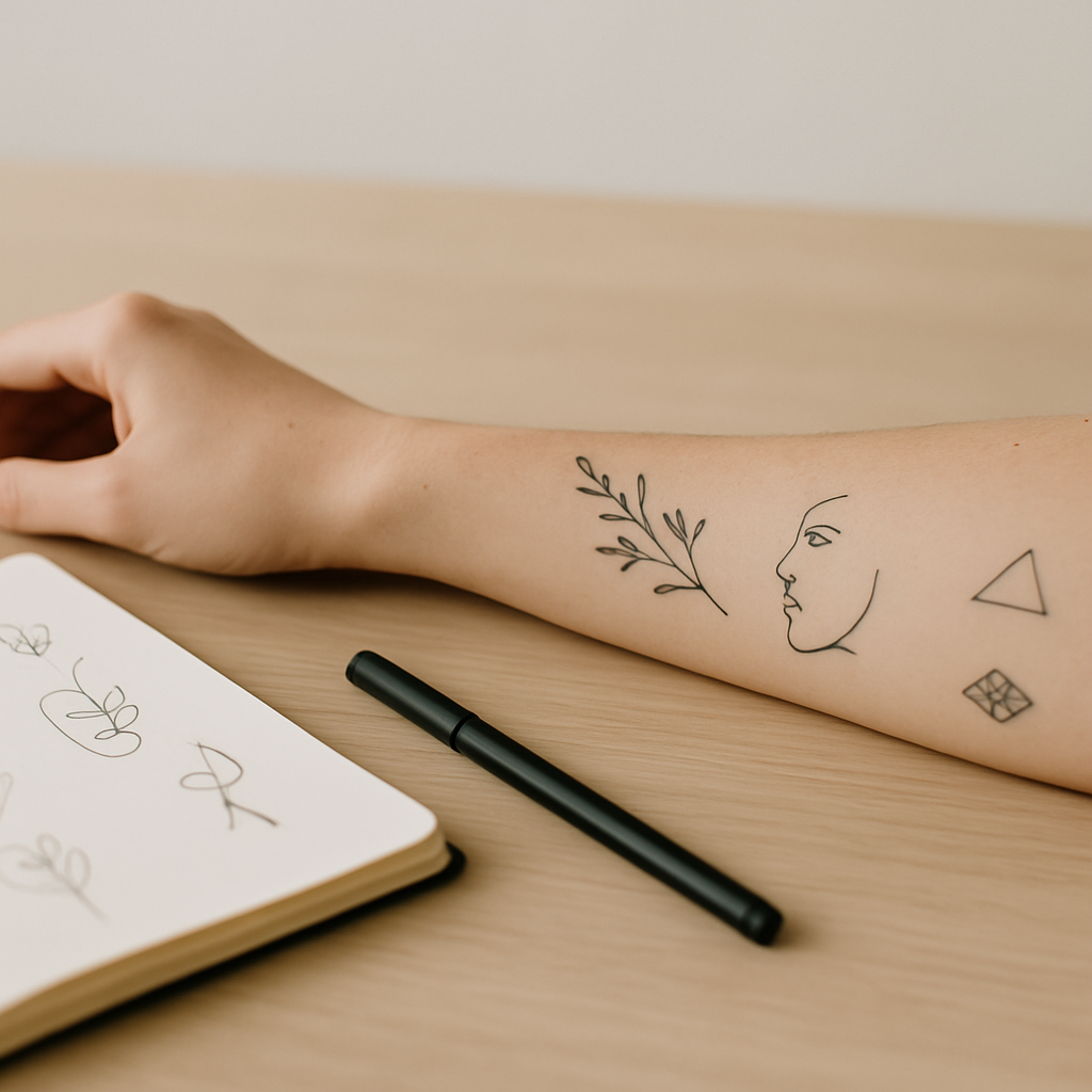 Beliebte Minimalistische Stilrichtungen bei dice-tattoo.com